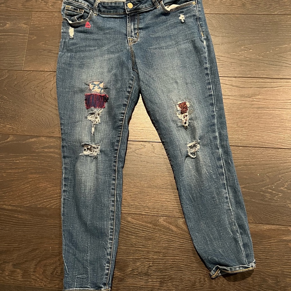 Old Navy Distressed Ankle Jeans - Blue